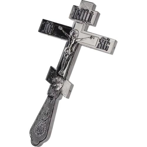 Christ Jesus Cross Crucifix Suffering Statue Orthodox Hand Holding Catholic GXMA