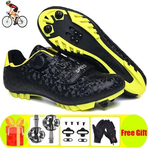 Cycling Shoes Sapatilha Ciclismo Mtb Self-Locking Sneakers for Men Sneakers Women Spd Pedals Gloves Outdoor Bicicleta Carretera