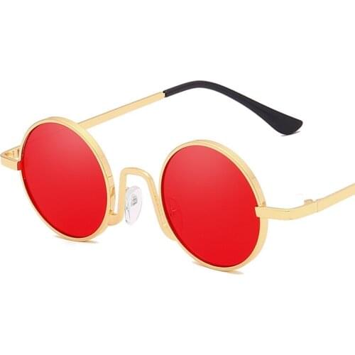 Hip Hop Men Women with Round Metal Frames Sunglasses Designed By A Master Designer Outdoor Beach Tour Driving Date Sun Glasses