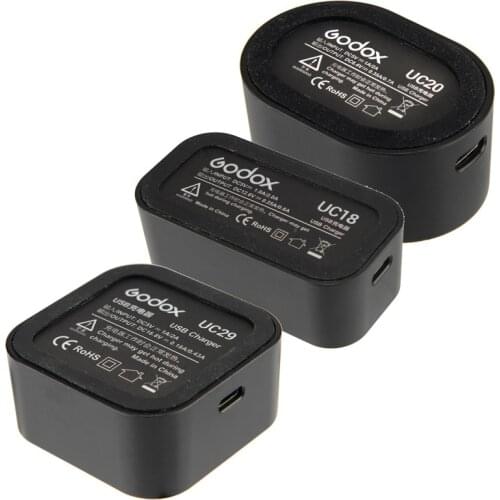 Godox Original UC18 UC20 UC29 USB Flash Battery Charger for VB18 V850II V860II / VB20 V350C V350N V350S V350O V350F / WB29 AD200