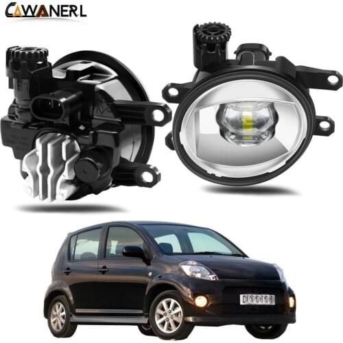 Fog Light Assembly H11 Car Front Bumper LED Lens Fog Lamp DRL 30W 8000LM 12V For Daihatsu Materia Coo Subaru Dex 2005-2016