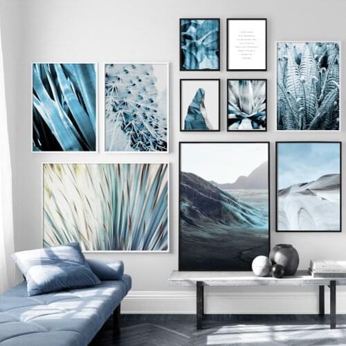 Plant Aloe Leaf Cactus Mountain Dune Landscape Wall Art Canvas Painting Nordic Posters And Prints Wall Pictures For Living Room