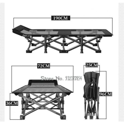 Folding Single Office Nap Bed Home Escort Bed Lunch Break Artifact Simple Camp Bed Portable Recliner