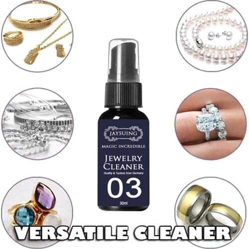 30/50/100ML New Jewelry Cleaner Cleaning Solution Tarnish Remover Diamonds Color Gold Jewelry Stain Clean Spray