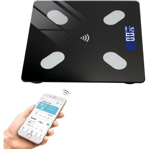 Smart BMI Fat Scale USB Charging LCD Digital Screen Intelligent bluetooth APP Android IOS Household Weighing Scale