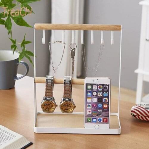 Hook Jewelry Rack Mobile Phone Jewelry Glasses Display Rack Multi-functional Metal Two-layer Display Rack Storage Organizer