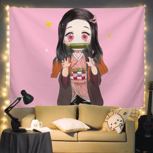 Japanse Anime Tapijt Muur Opknoping Wandtapijten Voor Dorm Woonkamer Muur Home Decor Boho Hippie Decoration Mural Tapiz Gobelin