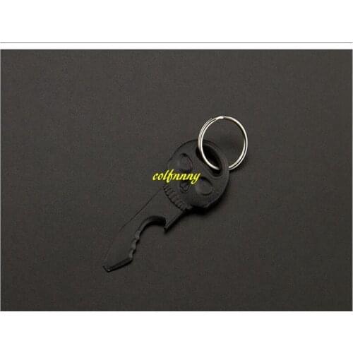 100pcs/lot Multifunctional Outdoors Bottle Opener Skull Head Key Screwdriver Word Screw Opener Camping Kit