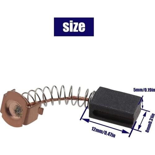 4pcs Angle Grinder Carbon Brushes 12X8X5mm Compatible With WS125, Black & Decker G720 Electric Motor Replacement Parts