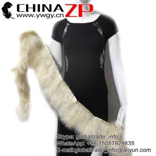 6-8Inch Manufacturer in CHINAZP Factory 10yards/lot Dyed IVORY Marabou Turkey Fluff Feather Fringe Trims