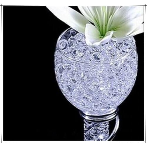 6000pcs/lot New Water Plant Flower Jelly Crystal Soil Mud Water Pearls Gel Beads Balls Beads Decoration Vase Crystal Clear color