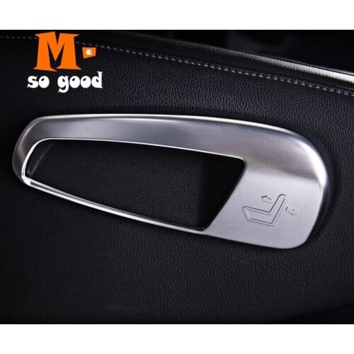 ABS Matte 2015 2016 2017 For Ford Edge Car Rear Seat Adjustment Switch Cover Trim Car Interior Moulding Accessories Sticker 1pcs
