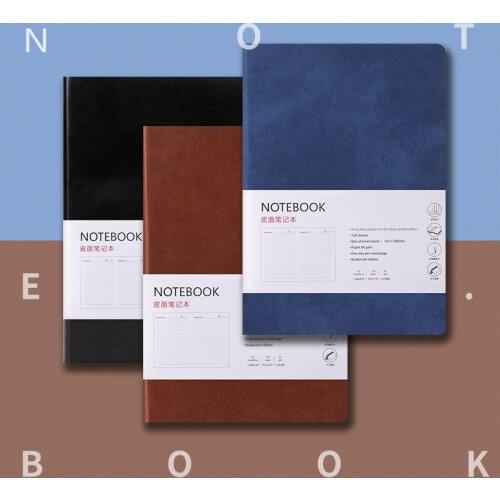 Kawaii Agenda A5 Soft Leather Journal Notebook Business Meeting Line Daily Planner Notepad School Office Stationery For Girl Boy