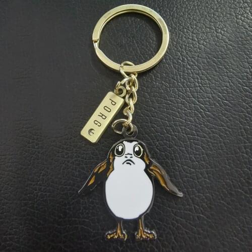 Porg Keytag Starwarss Bird Keyring Puffins Accessory Cute Animal Gift For Family or Friends