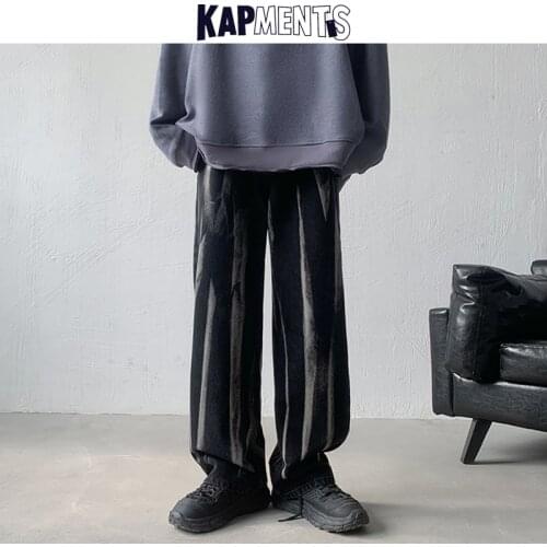 KAPMENTS Men Printed Baggy Jeans Wide Leg Pants 2021 Spring Mens Korean Fashions Streetwear Punk Joggers Male Oversized Trousers