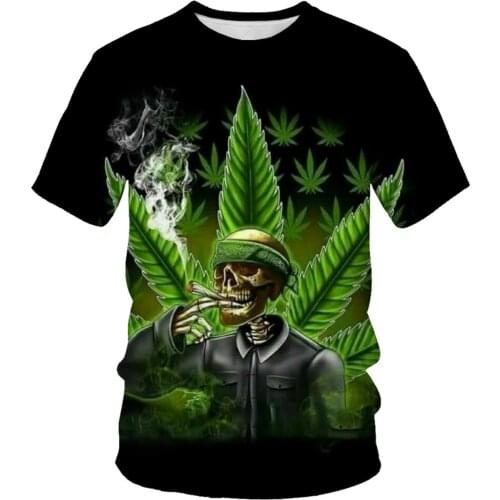 Landscape plant hip-hop 3D printing fashion casual summer men and women short-sleeved T-shirt oversized t-shirt for men
