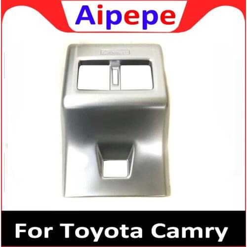 Carbon Fiber Armrest Box Rear Air Conditioning Air Outlet Cover Trim for Toyota Camry 2018 2019 8th Car Styling Accessories