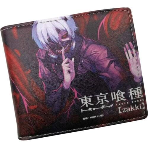 Tokyo Ghoul Anime Coin Purse Colorful Printed With Kaneki Ken Leather Money Bag ONE PIECE Card Holder Wallet for Men Women