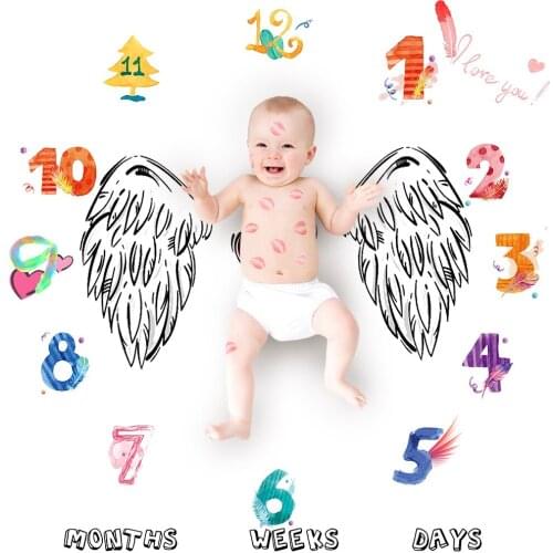 New INS hot child Play Mats kids Crawling Carpet Love Wings playmats Infant Game rug Room Decoration Baby photography props