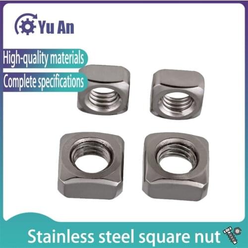 304 / 316 Stainless Steel Square Nut \ Square Nut M3m4m5m6m8m10m12 DIN557 10PCS