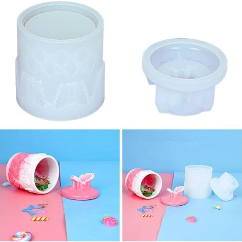 A Set Box Silicone Molds Casting Tools Storage Epoxy Resin Mould Family Decoration Kitchen Accessories Tools DIY Craft Handmade