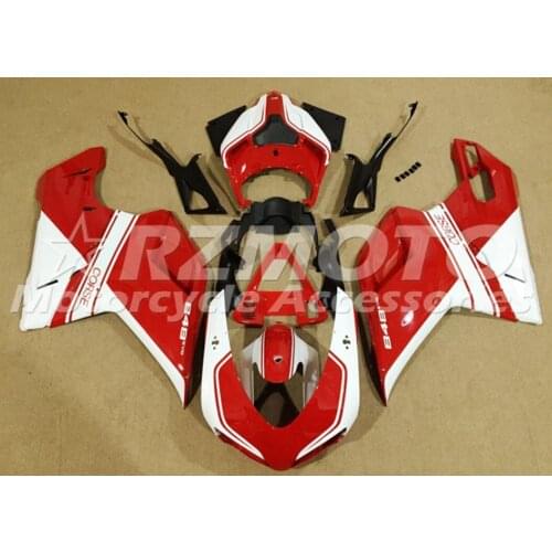 New ABS Motorcycle Fairing kit Fit For Ducati 848 evo 1098 1198 2007 2008 2009 2010 2011 2012 Bodywork Set White Red Cool