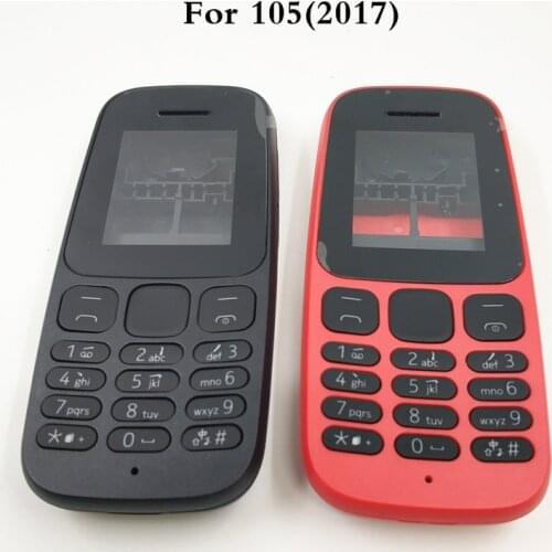 New Full Housing For Nokia 105 (2017) Full Complete Mobile Phone Housing Cover Case+ Keypad