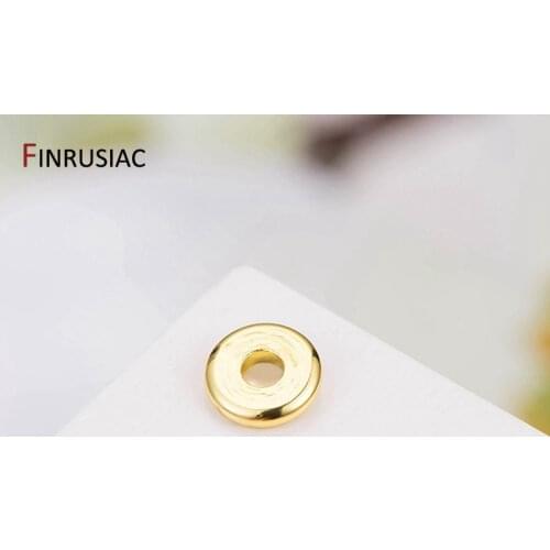 Gold Plated Brass Metal Beads Small 3.7mm Spacer Beads For Jewellery Making DIY Accessories Wholesale