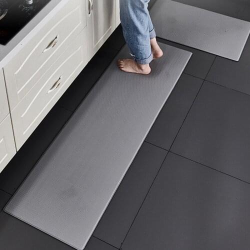 PVC Kitchen Carpet Waterproof Oilproof PU Leather Kitchen Mat Non Slip Floor Mat for Living Room Bedroom Doormat Kitchen Rugs