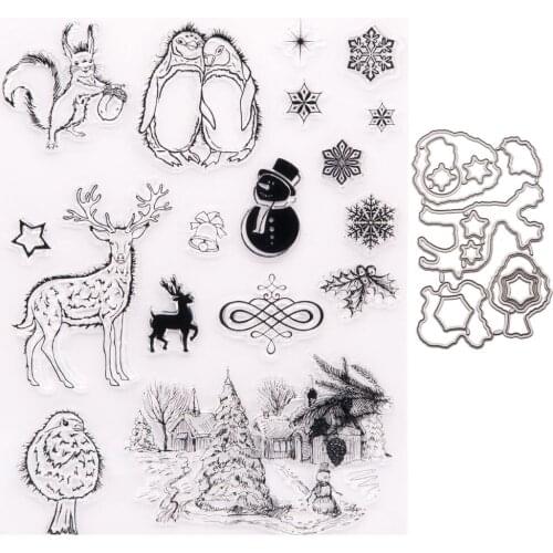 Christmas Cartoon snow Metal Cutting Dies And Stamps for DIY Scrapbooking Album Paper Cards Decorative Crafts Embossing Die Cuts