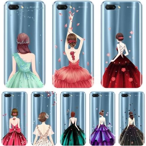 For Huawei Honor 7 8 9 10 Lite Phone Case Silicone Girl Flower Soft Back Cover For Huawei Honor 10 9 8 8X MAX 7 7S 7X 7A 7C Pro