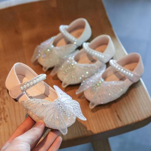 Toddler Girls Sparkly Shoes for Kids Children Pink White Shoes for Wedding Flower Girls Shoes Baby Girl Birthday Party Shoes 3t