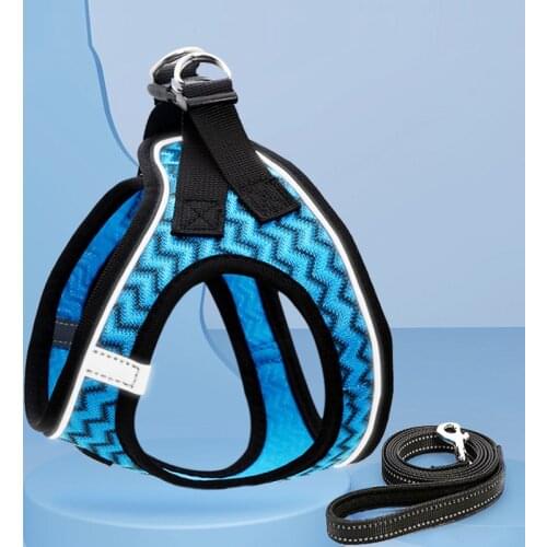 Reflective Dog Harness and Leash Puppia Chest Strap Cat Safety Traction Rope Soft Pet Supplies Dress for XXS Small Medium Dogs