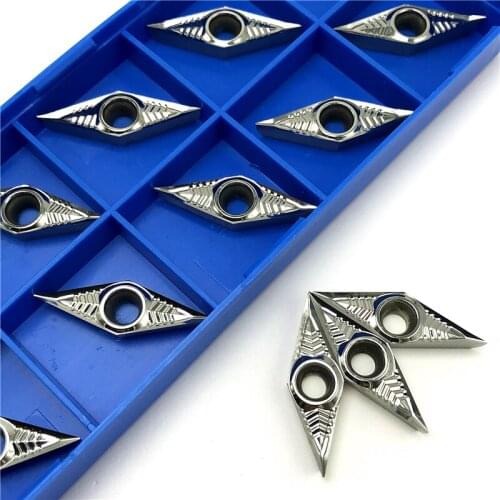 VBGT160402 AK H01 Aluminum Copper Tool Turning Inserts CNC Internal Turning Tool carbide insert VBGT 160402 Grooving lathe tool