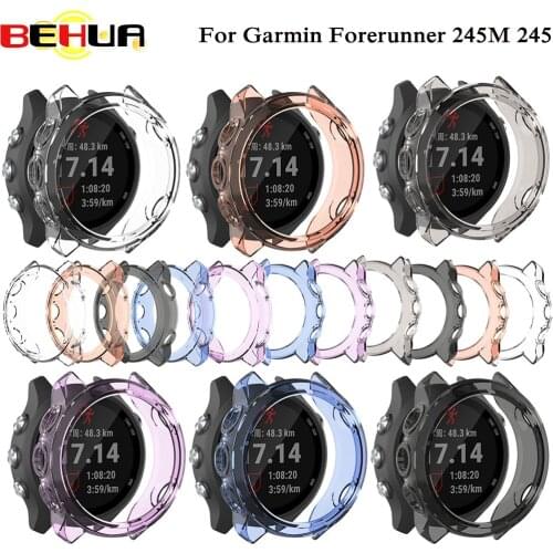 TPU Protector Case For Garmin Forerunner 245M Watch Band Strap Soft Cover Shell For Garmin Forerunner 245 GPS Watch Accessories
