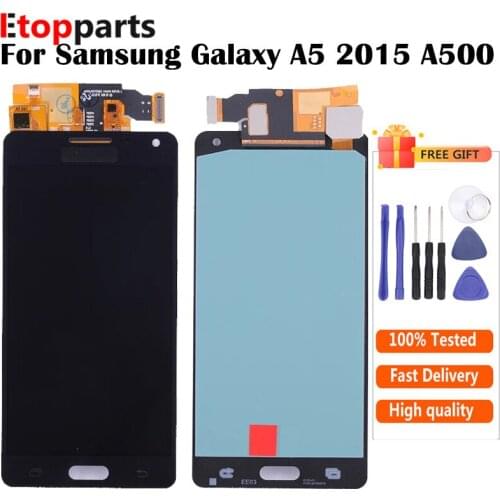 AMOLED For Samsung Galaxy A5 2015 A500 AA5 A500FU A500 A500F LCD Display + Touch Screen Digitizer Assembly Free Shipping