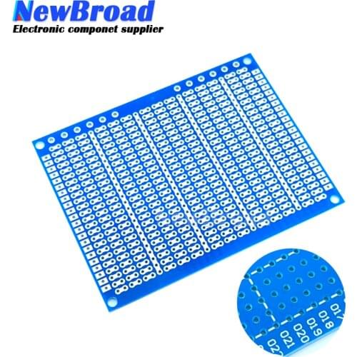 1pcs DIY 7*9M Blue Single Side Prototype Paper PCB Universal Experiment Matrix Circuit Board 7x9CM For Arduino