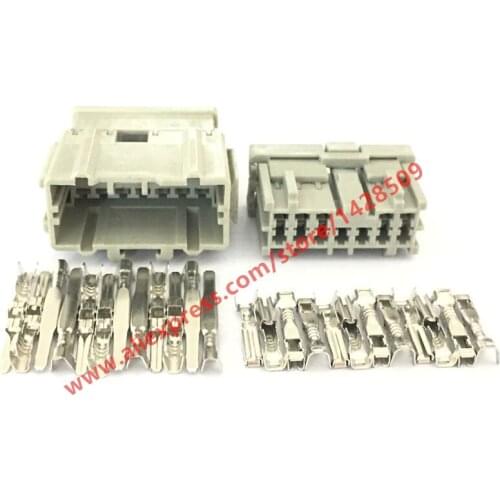 10 Sets 12 Pin Gery Automotive Electric Harness Female Male Connector
