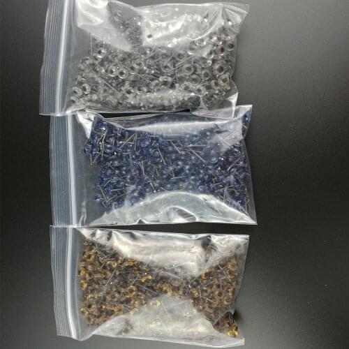 150Pairs 5mm Blue/Brown/Transparent Fixed Teddy Glass Eyes Kit Lot Needle Felting Sewing Bear Dolls Craft DIY Tool