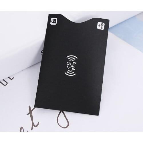 2PCS Black/white Aluminium Anti Paper Rfid Blocking Holder Safety Reader Case Smart Credit Cards Bank Card Protect