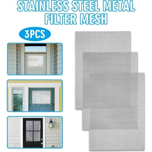 3pcs Stainless Steel Mesh 30cm Width Food Filter Metal Net Filtration Woven Wire Sheet Screening Filter Kitchen Strainers