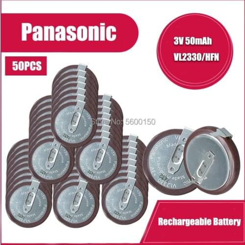50PCS Original Battery Panasonic VL2330 2330 Rechargeable lithium battery coin cell for car key button batteries