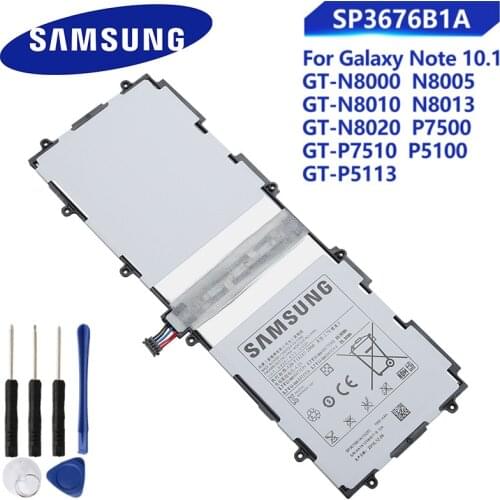 Original Battery SP3676B1A For Samsung Galaxy Note 10.1 GT-N8000 N8005 GT-N8010 N8013 N8020 P7500 GT-P7510 P5100 P5113 7000mAh