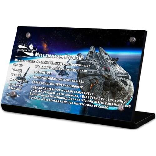 Acrylic Display Stand For Lego Wars Ultimate Millennium Falcon 75192 75257 Building Blocks Model