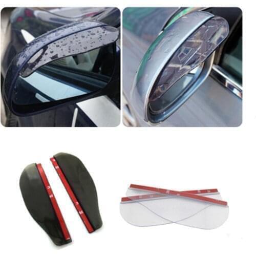 2PC Car Rearview mirror rain eyebrow Accessories for Fiat Panda Bravo Punto Linea Croma 500 595