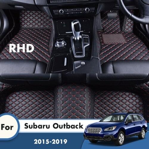 RHD Car Floor Mats For Subaru Outback 2019 2018 2017 2016 2015 Carpets Artificial Leather Anti-Dirty Auto Interior Accessories