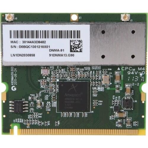 Atheros AR9223 Mini PCI Notebook Wireless WIFI WLAN Network Card Standard Size for Acer Toshiba Dell 300M 802.11 a/b/g/n