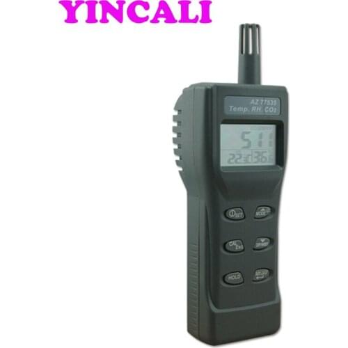 Fast Shipping Handheld Carbon Dioxide Gas Detector AZ77535 CO2/RH/Temperature Tester Monitor Analyzer Range 0 ~ 9999 ppm