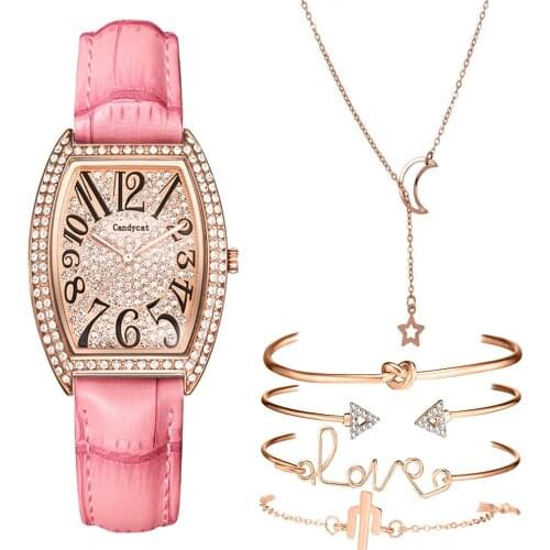 Women Watch Necklace bracelet Starry Sky WristWatch Fashion Ladies Leather Watch Clock for Women Relogio Feminino Montre Femme