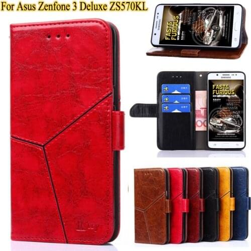 YeLun For Asus ZenFone 3 Deluxe ZS570KL Case Book Style Flip PU Leather Case Hight Quality Stand Cover For Asus ZenFone 3 Deluxe
